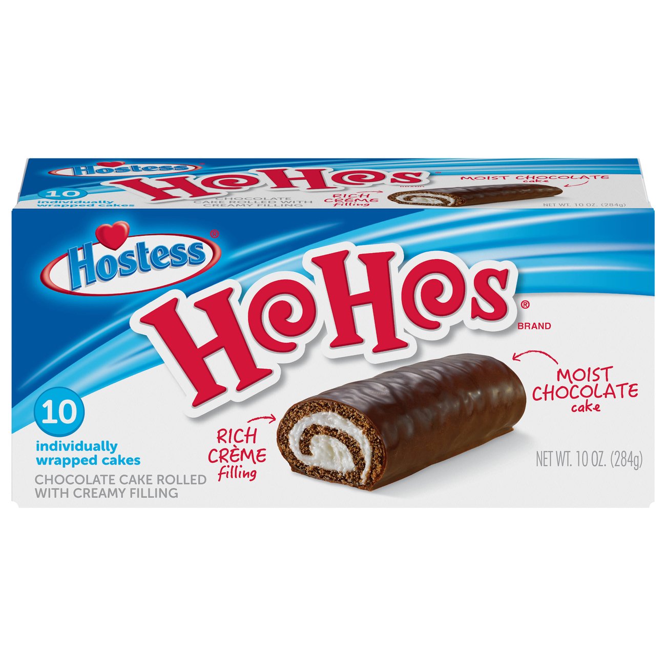 Hostess Ho Hos 巧克力奶油卷蛋糕 10个装 284克