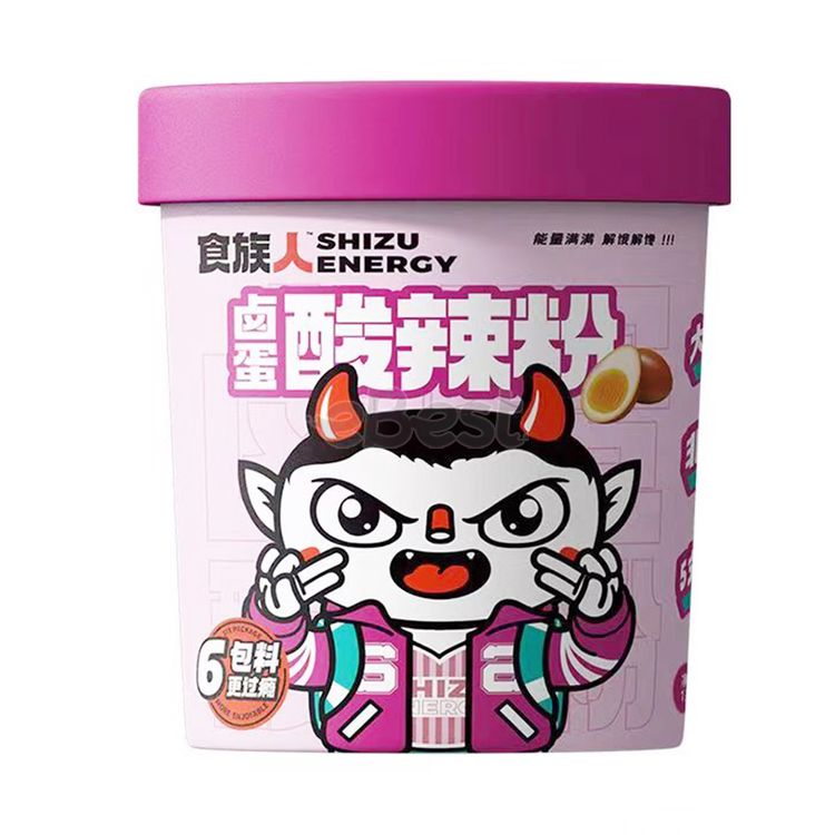 Shizu Energy Instant Vermicelli Braised Egg Spicy and Sour Flavor Bowl 136g