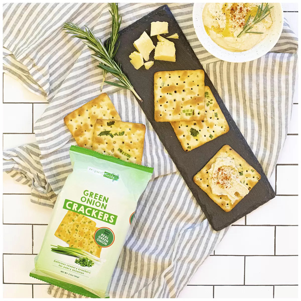 Tropical Fields Green Onion Crackers (80 g x 9 pk)