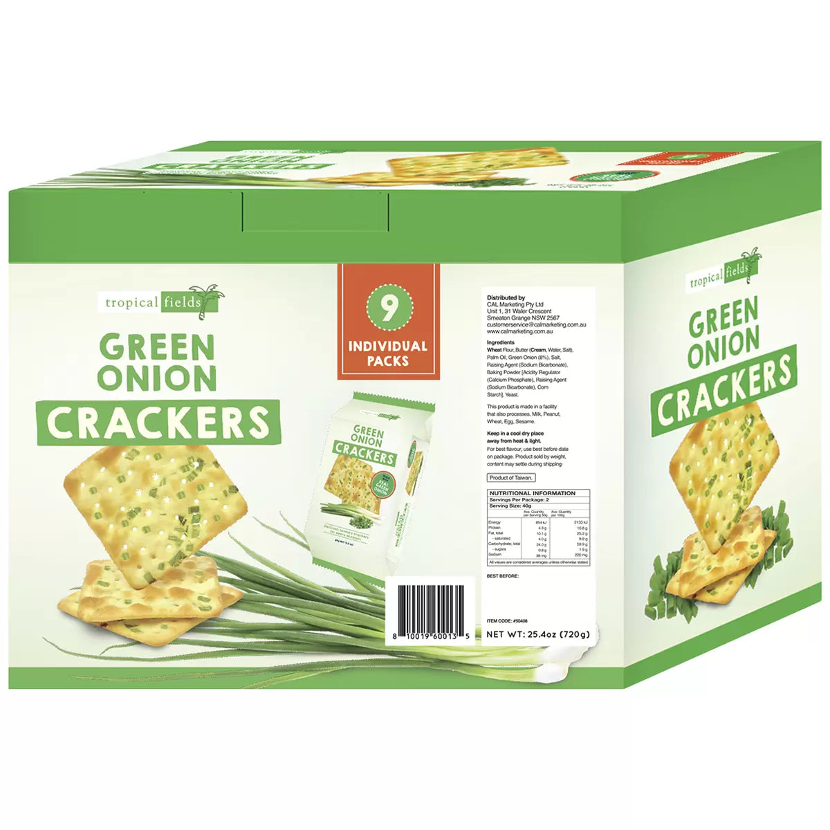 Tropical Fields Green Onion Crackers (80 g x 9 pk)