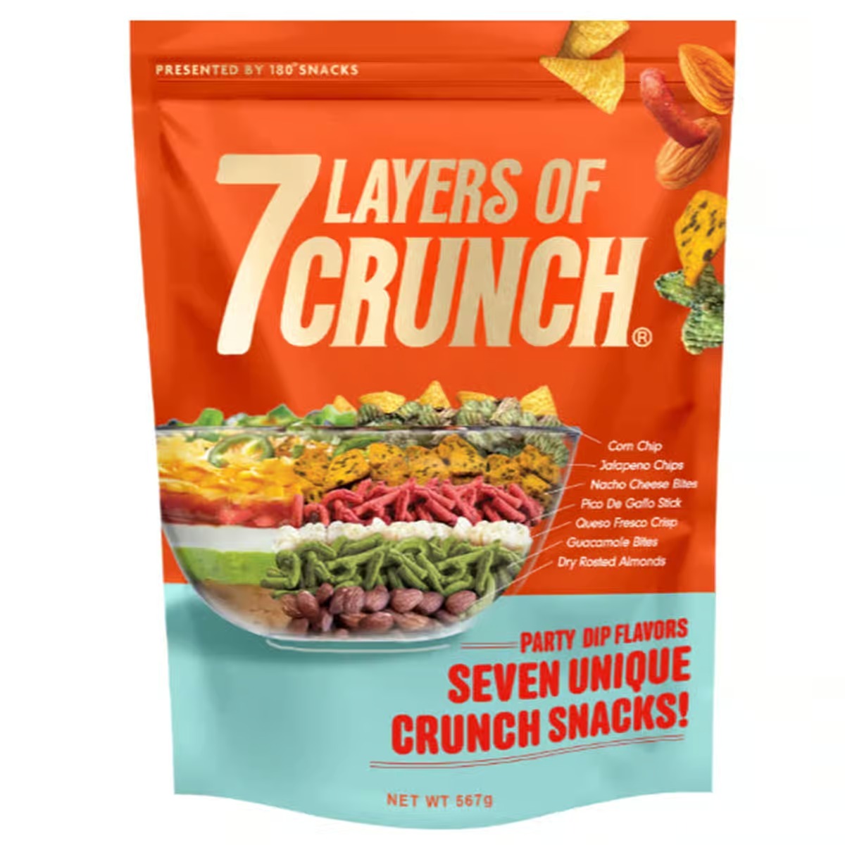 180 Snacks 7 Layers of Crunch (576 g)