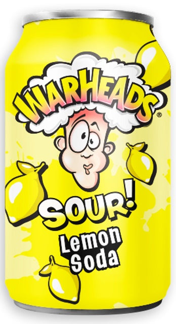 Warheads Sour Lemon Soda 355ml