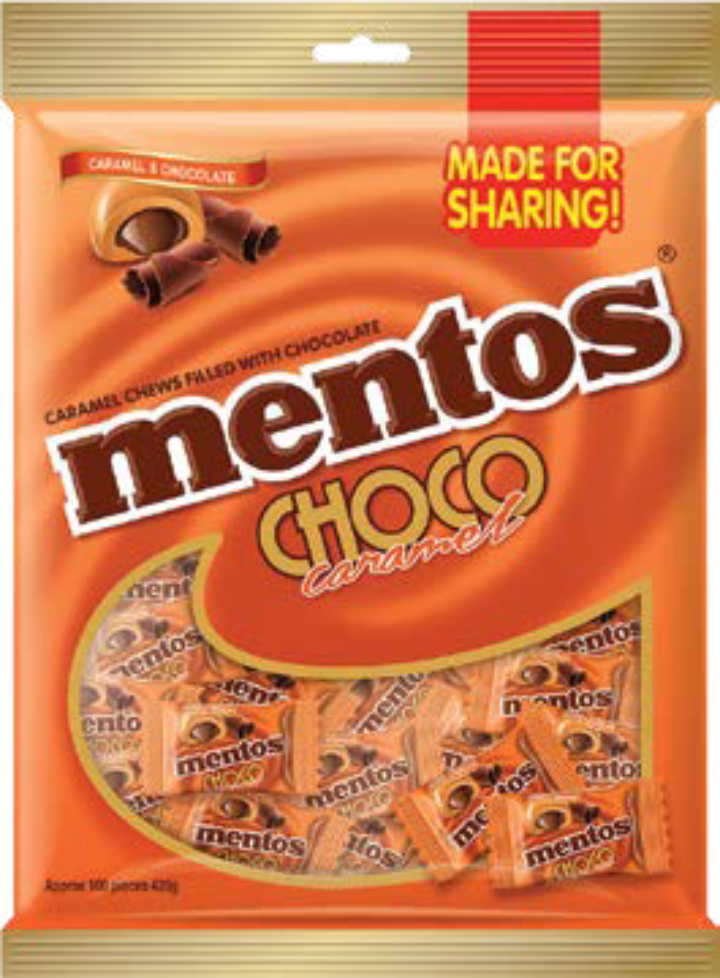 Mentos 枕形包装巧克力焦糖味 420g