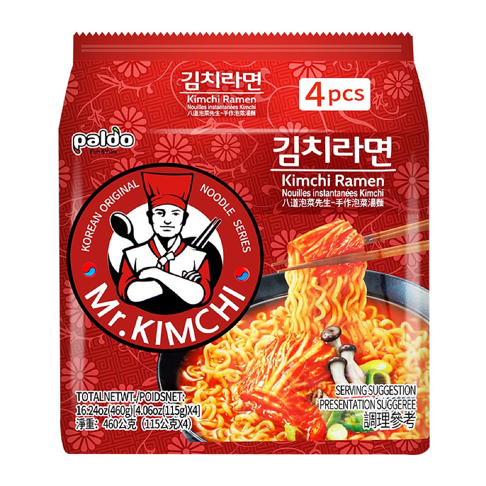 Paldo Mr. Kimchi Handmade Kimchi Ramen - 115g x 4 Packs