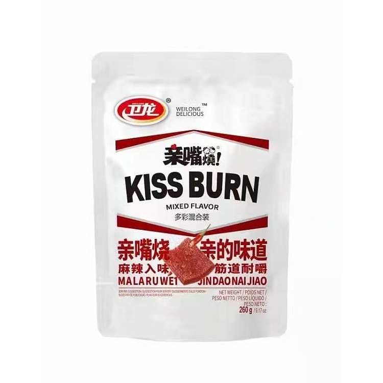 Weilong Kiss Burn Spicy Snack Strips Assorted Flavors Pack 260g