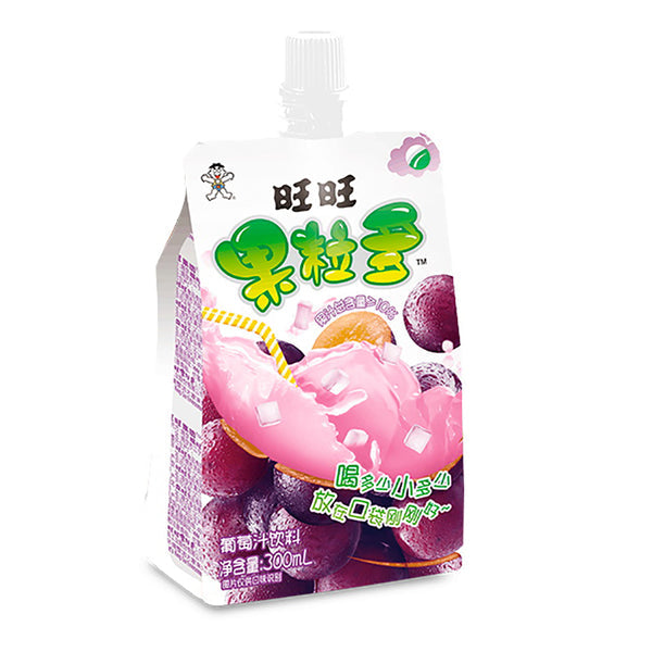 Want Want Fruit Juice with Pulp Grape Flavor 300ml