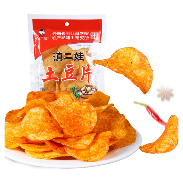 滇二娃 土豆片 麻辣味 – 80克