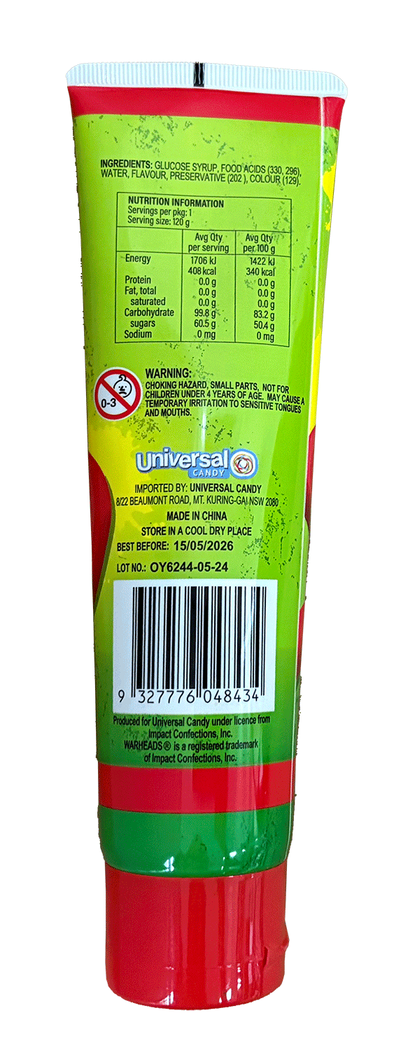 Warheads 酸味挤压糖果 120g