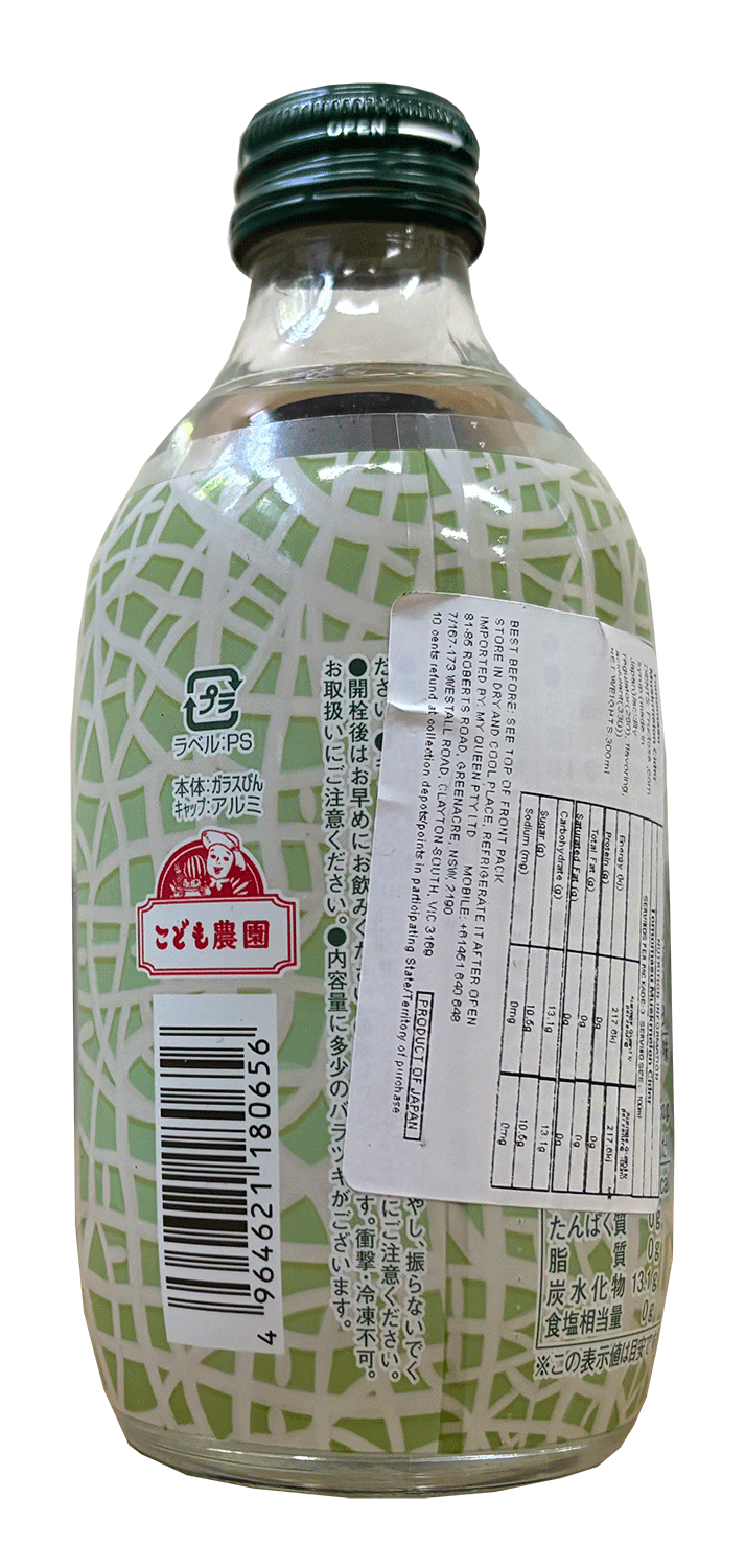 TOMOMASU 哈密瓜味碳酸饮料 – 300毫升