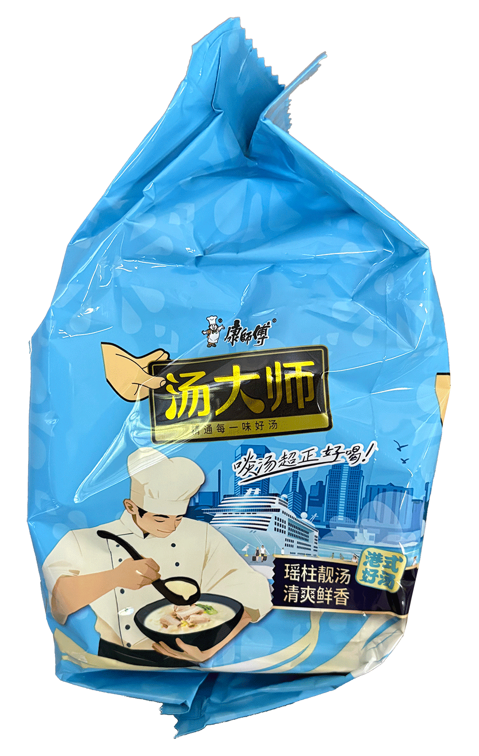 康师傅 汤大师 上汤瑶柱排骨面 – 112克 × 5包