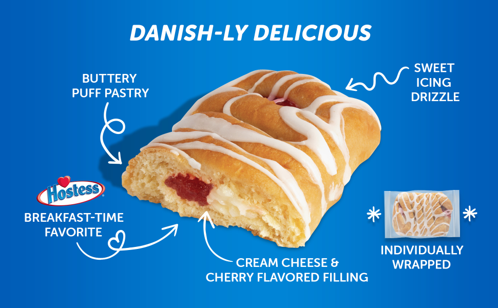 Hostess Blueberry Cheese Danish 6 Pack 468g