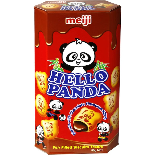 Meiji Hello Panda Biscuits with Chocolate Filling 50g