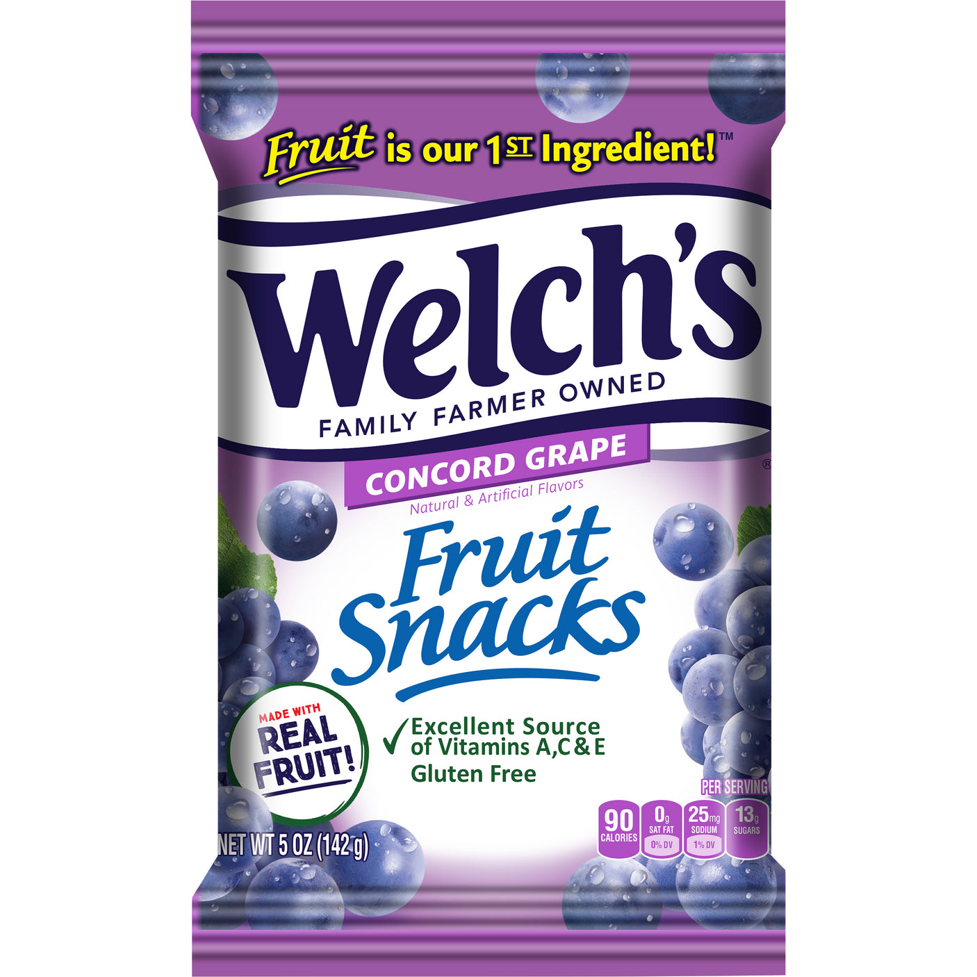 Welchs 康科德葡萄果仁小吃 – 5盎司 142克
