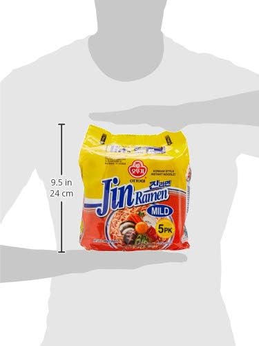 Ottogi Jin Ramen Mild Noodle 5x120g, 600 g