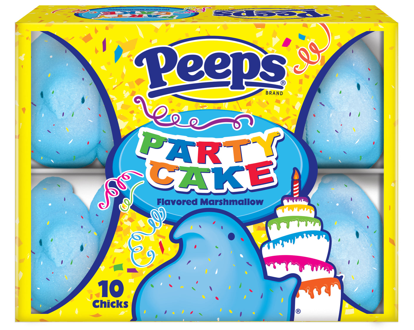 Peeps 聚会蛋糕味小鸡 – 10个装,85G