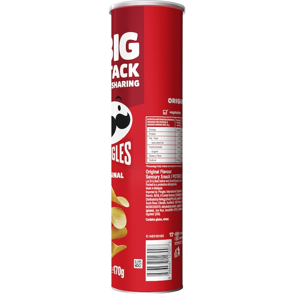 Pringles Big Stack for Sharing Original Potato Chips 170g
