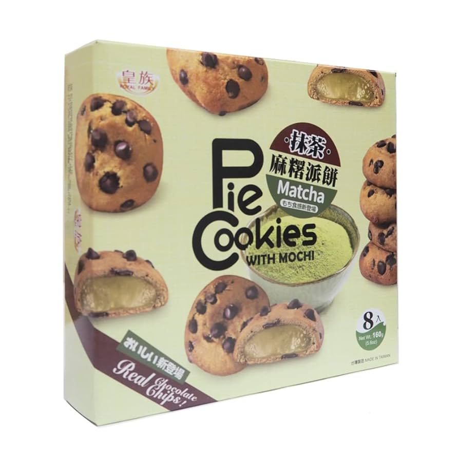 Royal Family Pie Cookie With Mochi Matcha Flavour 8 packs