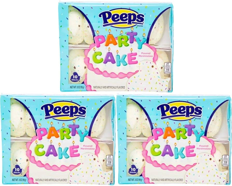 Peeps 聚会蛋糕味棉花糖小鸡 – 15个装,128G