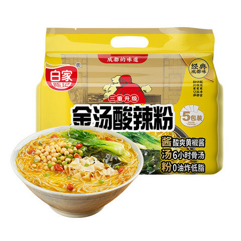 白家陈记 三重升级 金汤酸辣粉 方便粉丝 五连包 102g×5