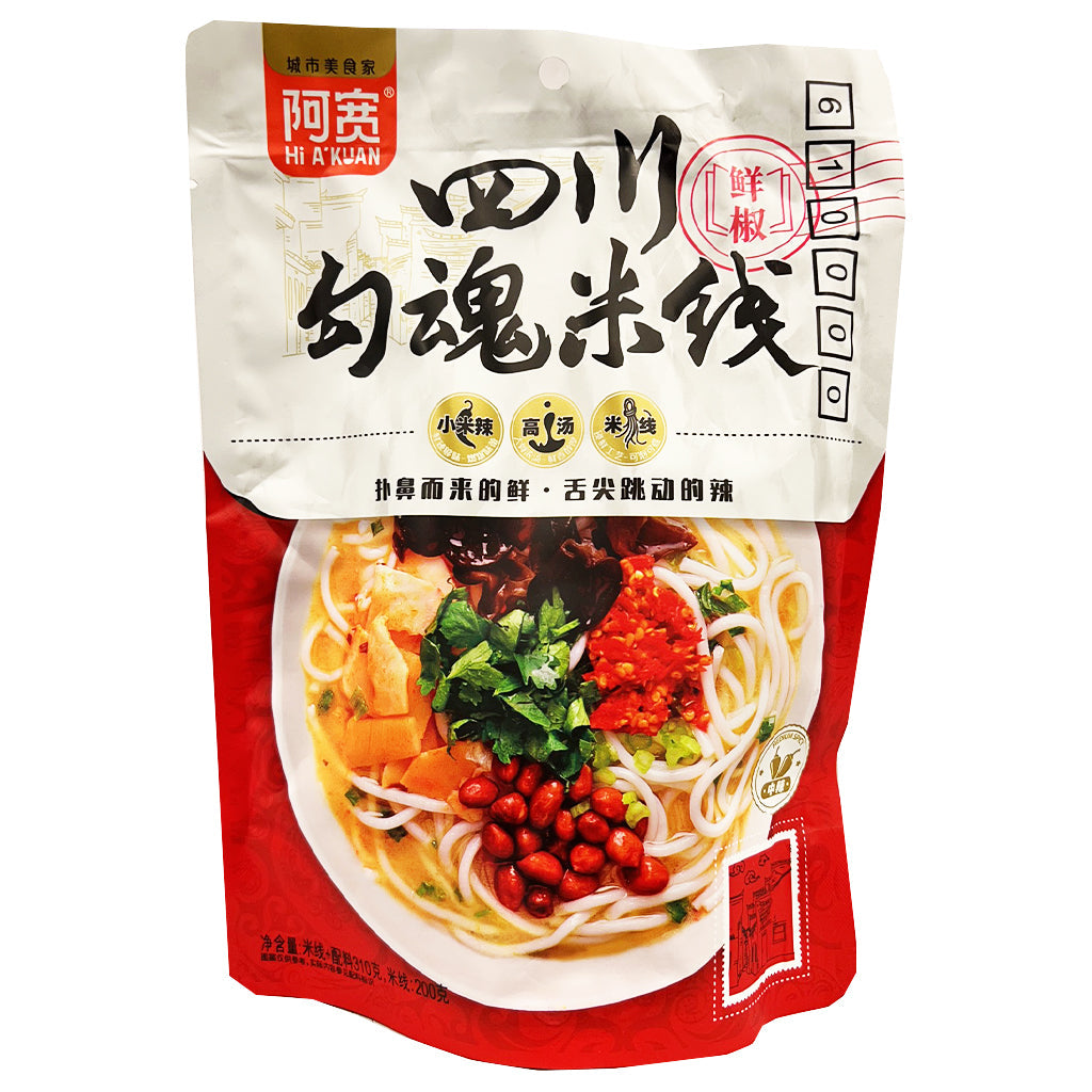 A-Kuan Sichuan Soul-Stirring Rice Noodles Fresh Chili Flavor 310g