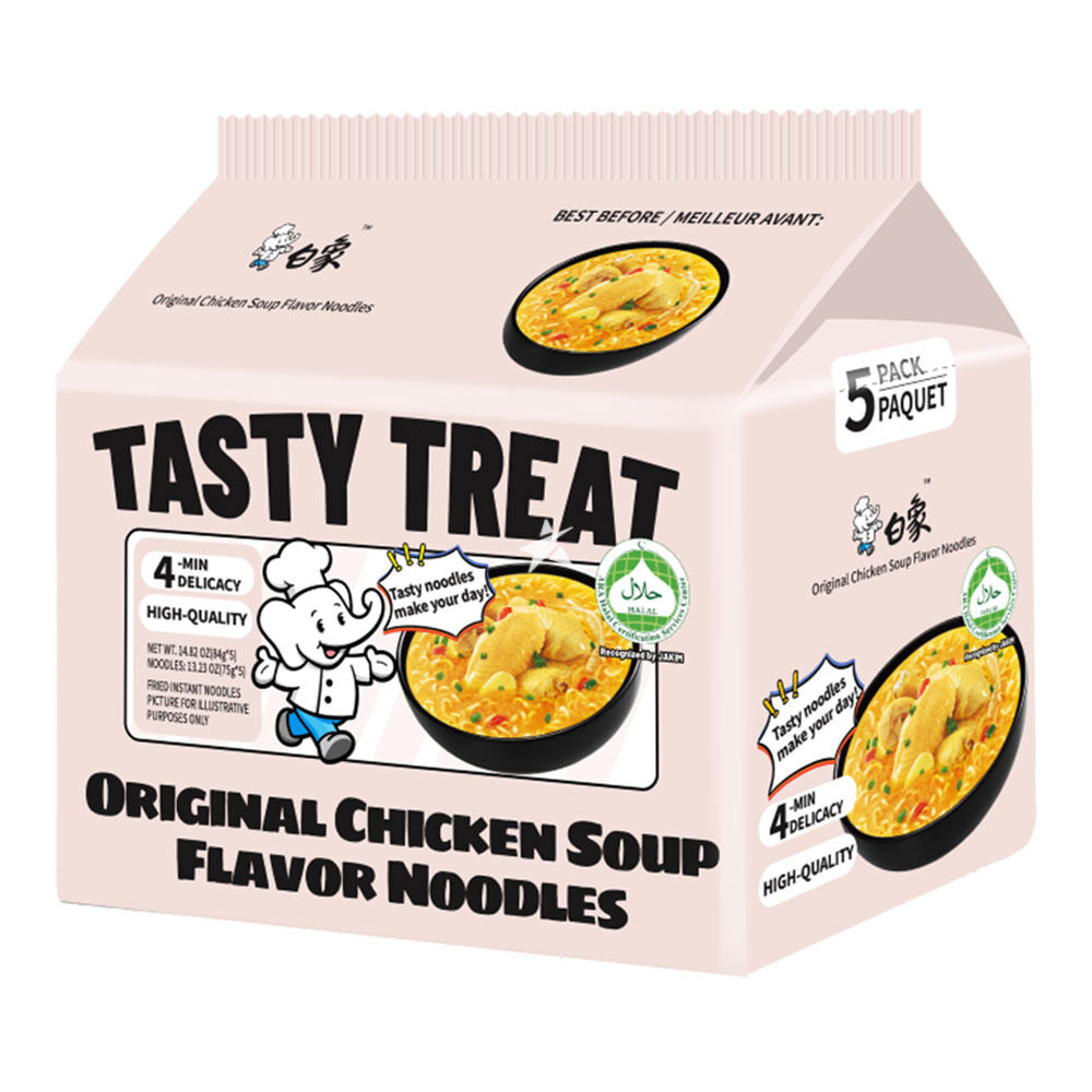 Baixiang Original Chicken Soup Flavor Instant Noodles- 5Pack 84g