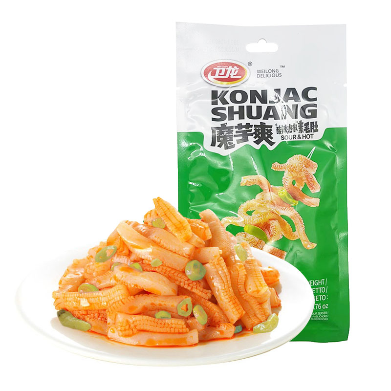 Weilong Konjac Shuang Sour and Spicy Vegetarian Strips 50g