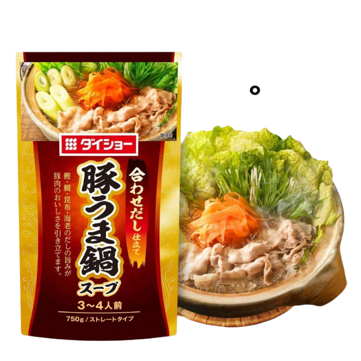 Daisho豚肉涮锅汤底-3到4人份 750g