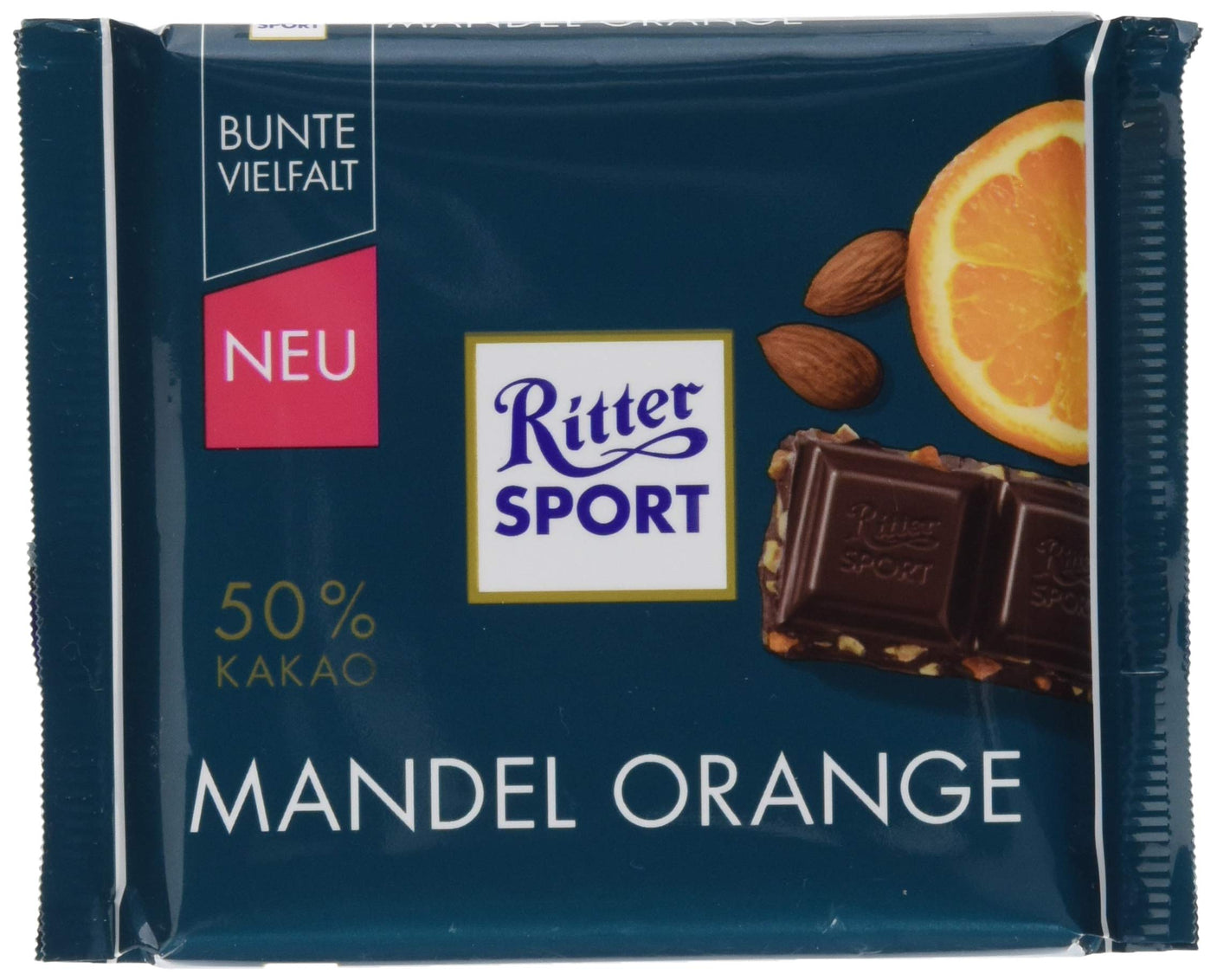 Ritter Sport 杏仁橙子巧克力 – 100克