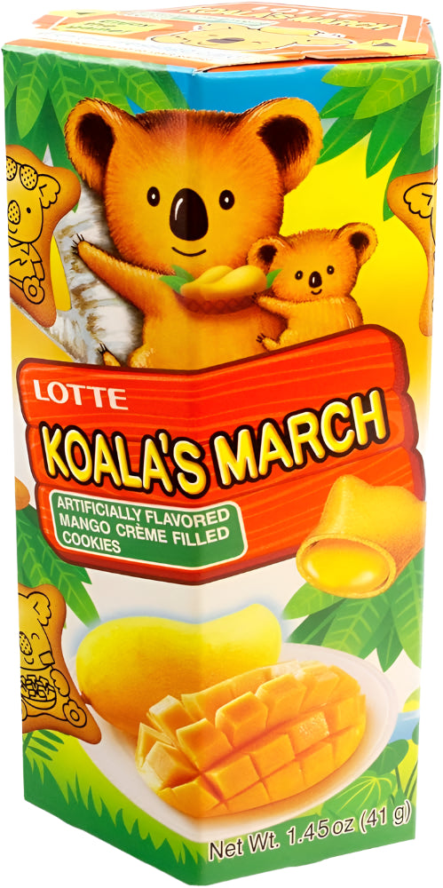LOTTE Koala's March With Mango Cream Filling Bear Biscuits 37g