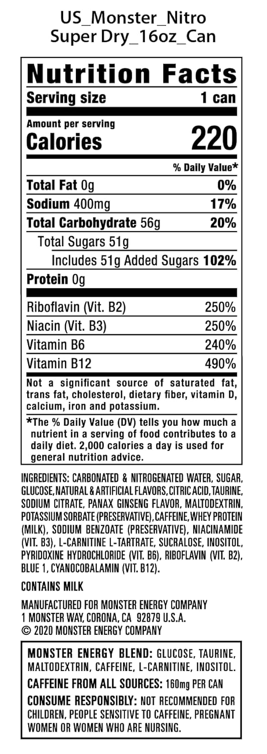 Monster Energy Nitro Super Dry Energy Drink