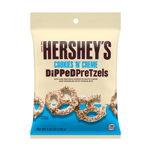 Hershey's 曲奇奶油味巧克力涂层椒盐饼干 – 120克
