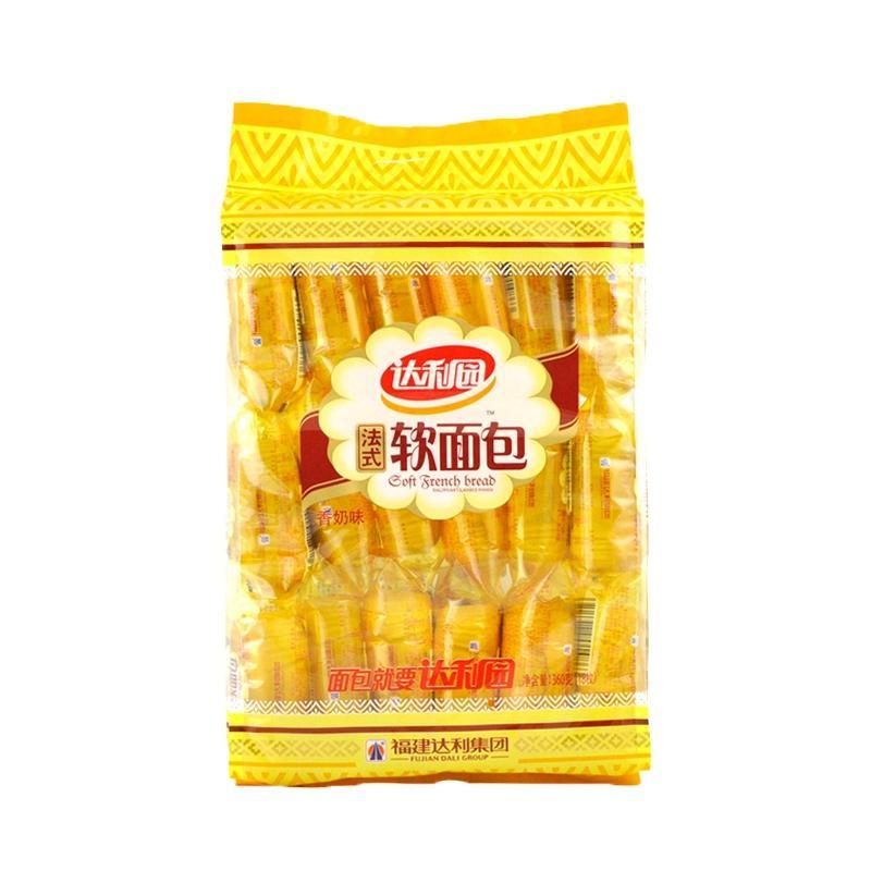 DALIYUAN Soft French Bread Milk Flavor 18pcs per Pack, 360g