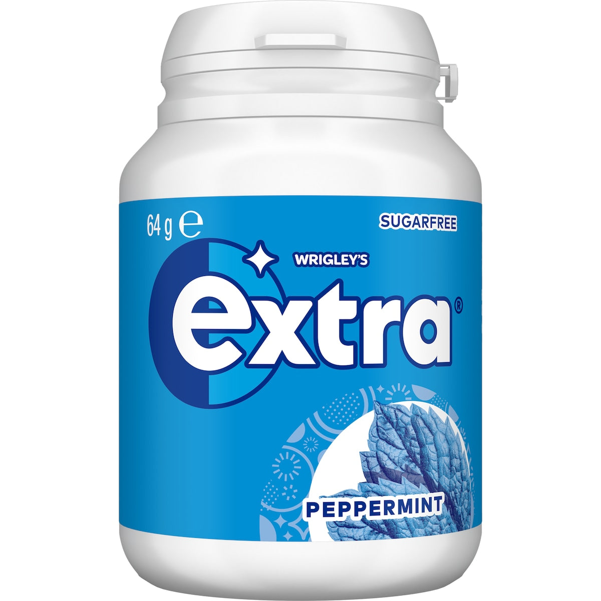 Extra Peppermint Sugar Free Chewing Gum Bottle 64g