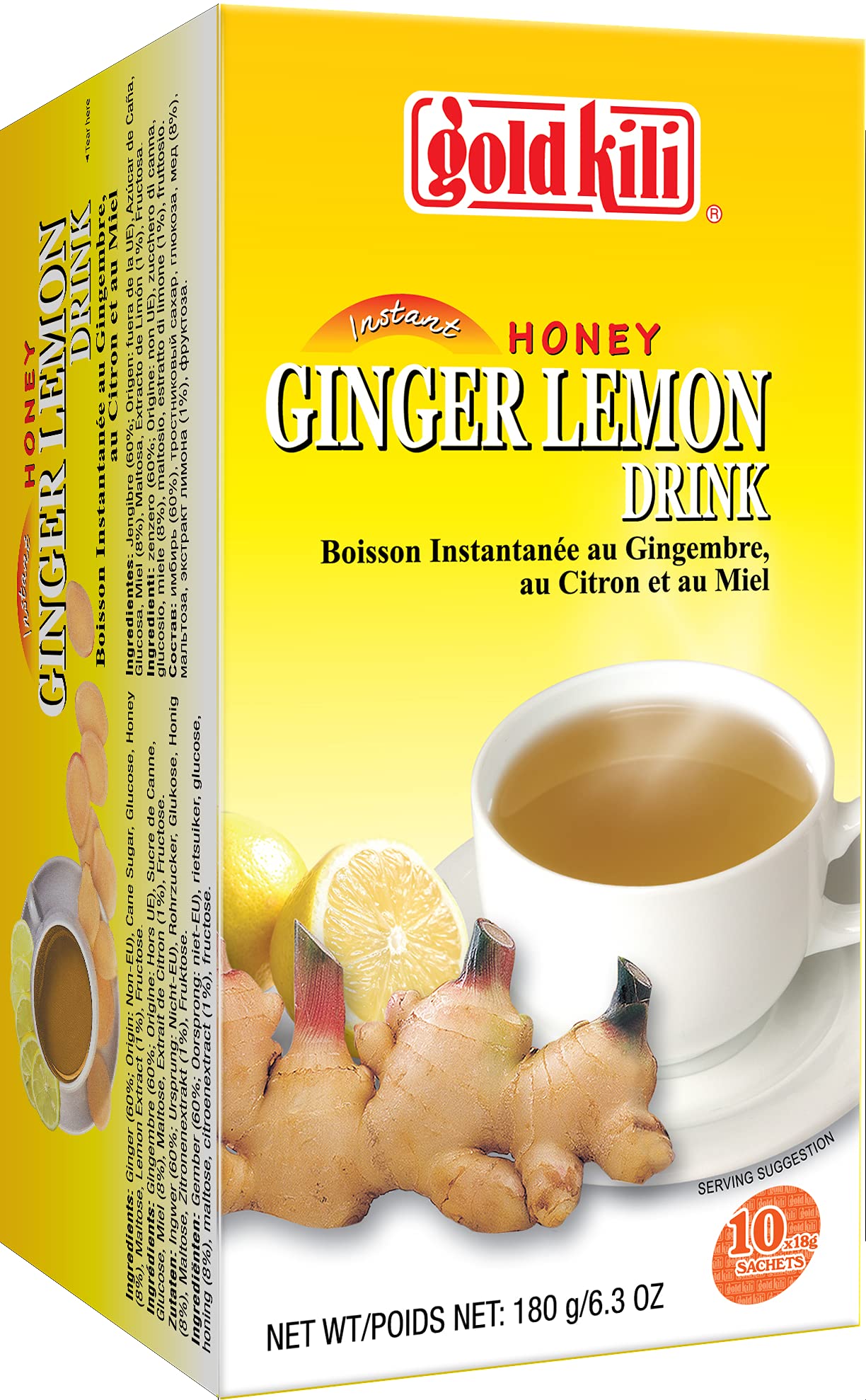 Gold Kili Instant Ginger Lemon Drink 10 sachets x 18g