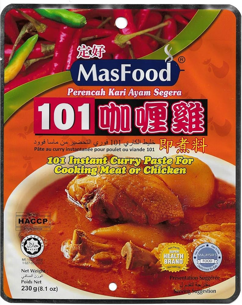 MasFood 101 即食咖喱意面(适合肉类或鸡肉)230g