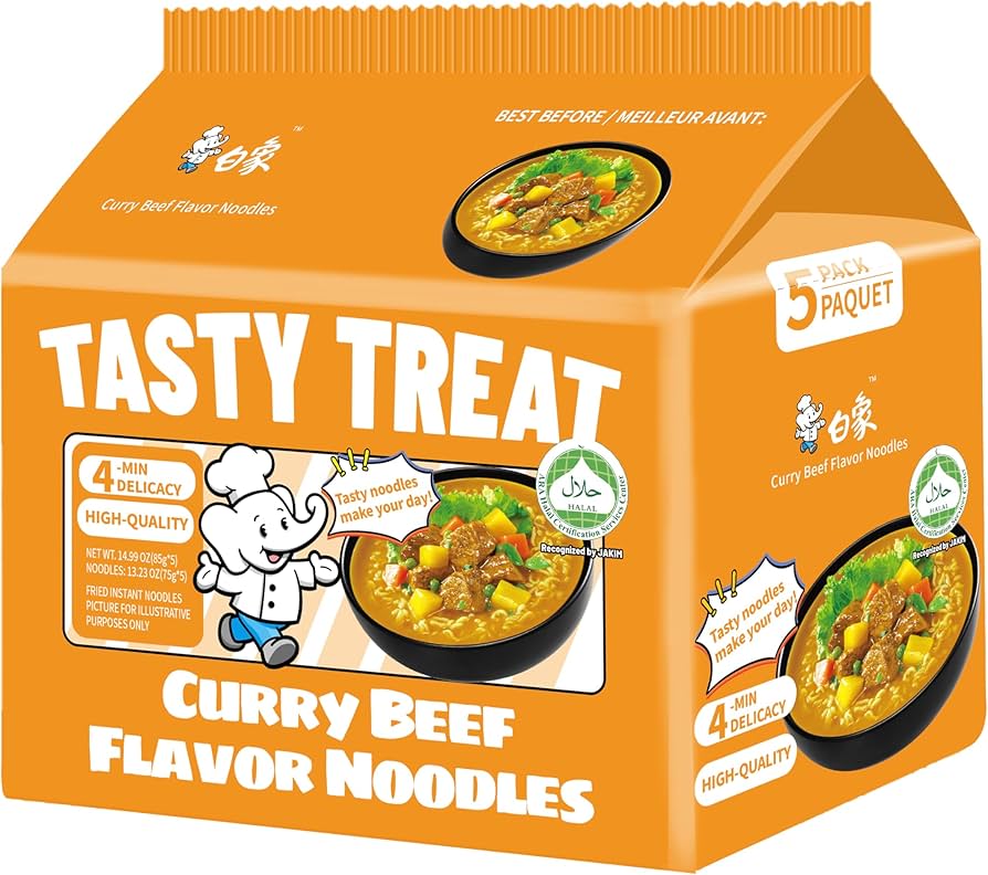 白象 味鲜美 咖喱牛肉味方便面 五连包 85克*5