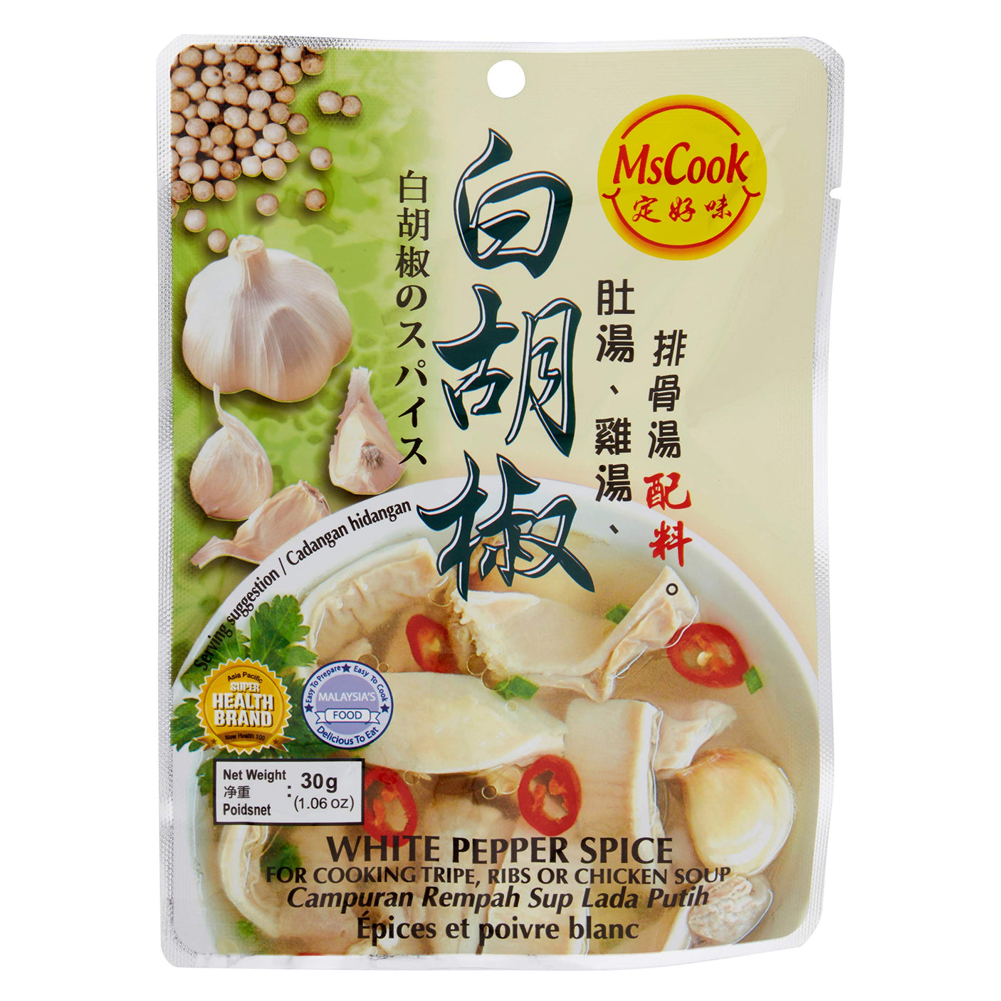 MsCook White Pepper Spice 30g