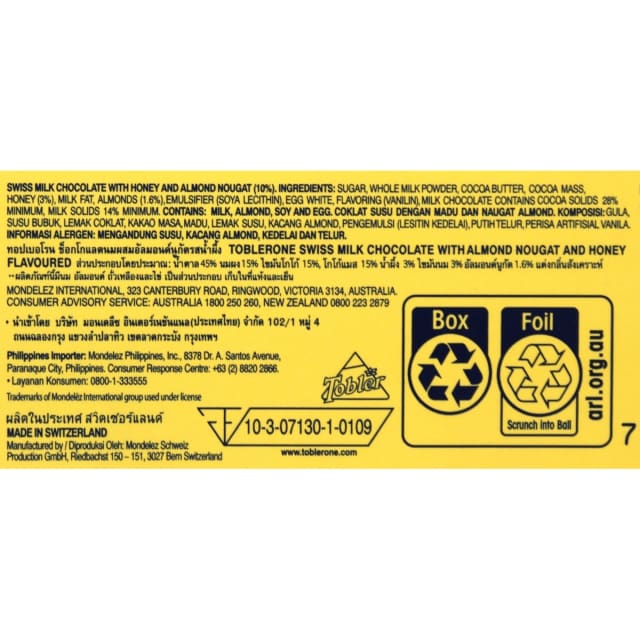 Toblerone Milk Chocolate - 100g