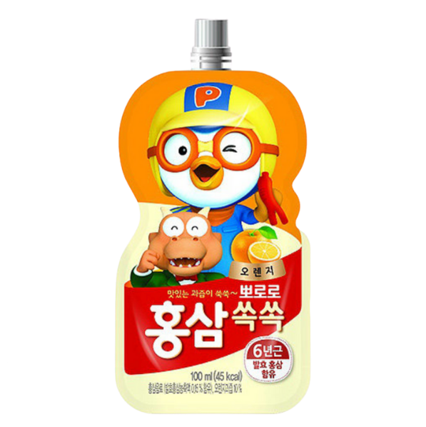 Paldo Pororo 宝露露红参橙味饮料 – 100毫升