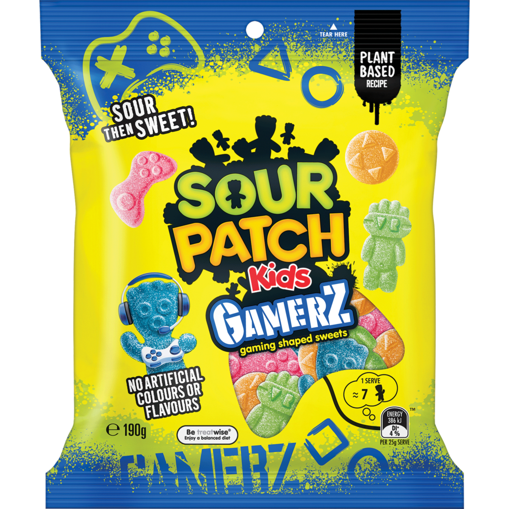 Cadbury Sour Patch Kids Gamerz Kids Gaming Shaped Sweets 190g