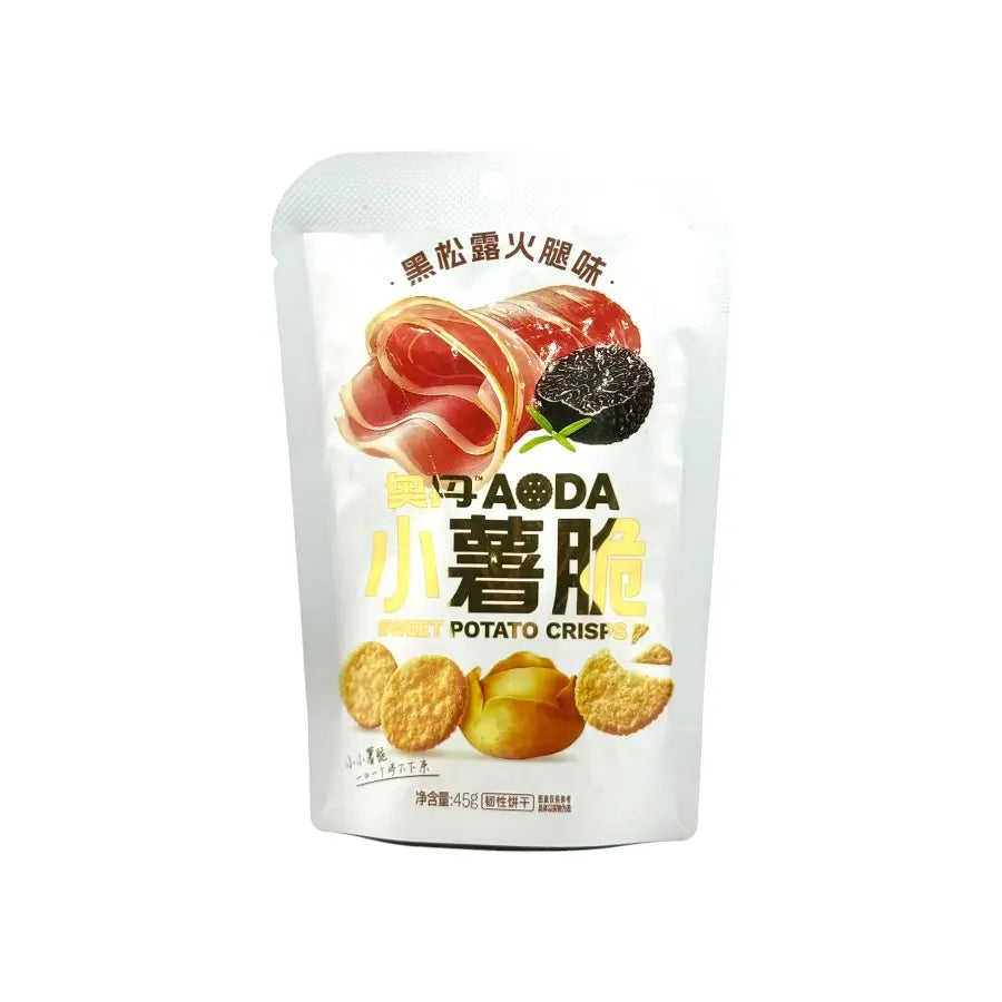 AODA Mini Crispy Potato Chips Black Truffle & Ham Flavor – 45g