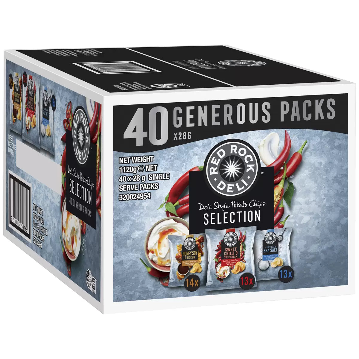 Red Rock Deli Potato Chips Variety Pack (28 g x 40 pk)