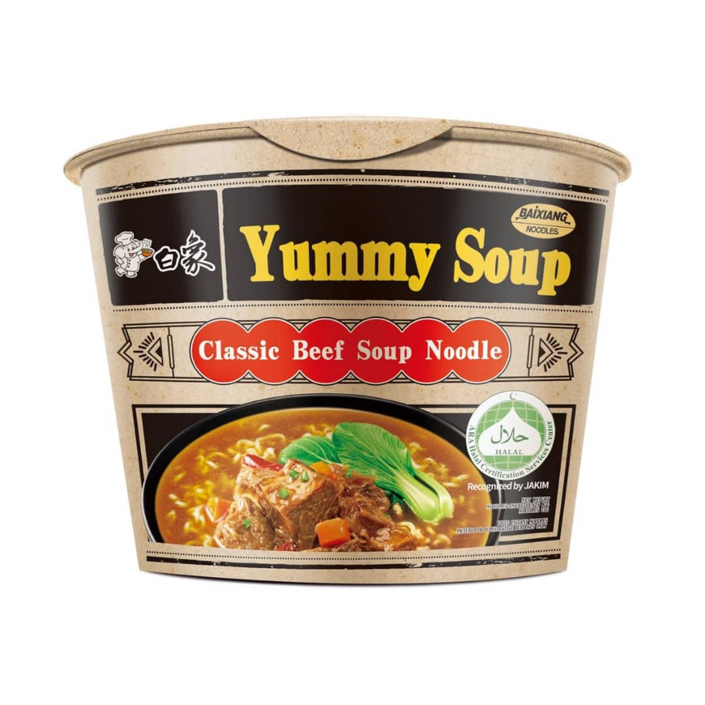 白象 汤好喝 经典牛肉汤方便面 桶装 105g
