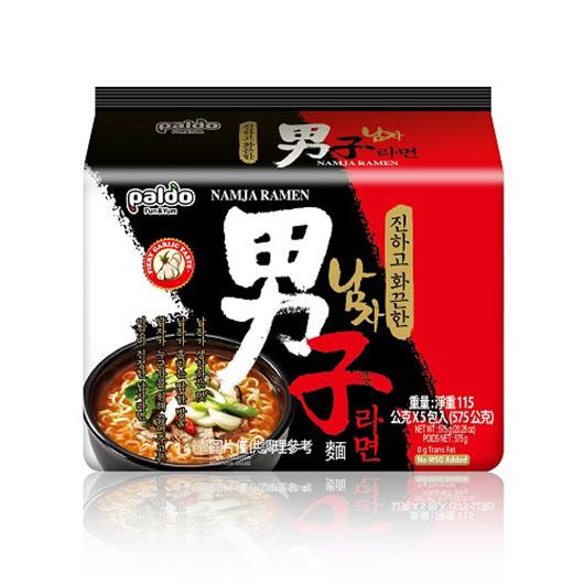 Paldo Namja Ramen Instant Noodles Multipack 5 Bags x 115g (Fiery Garlic) 男子面