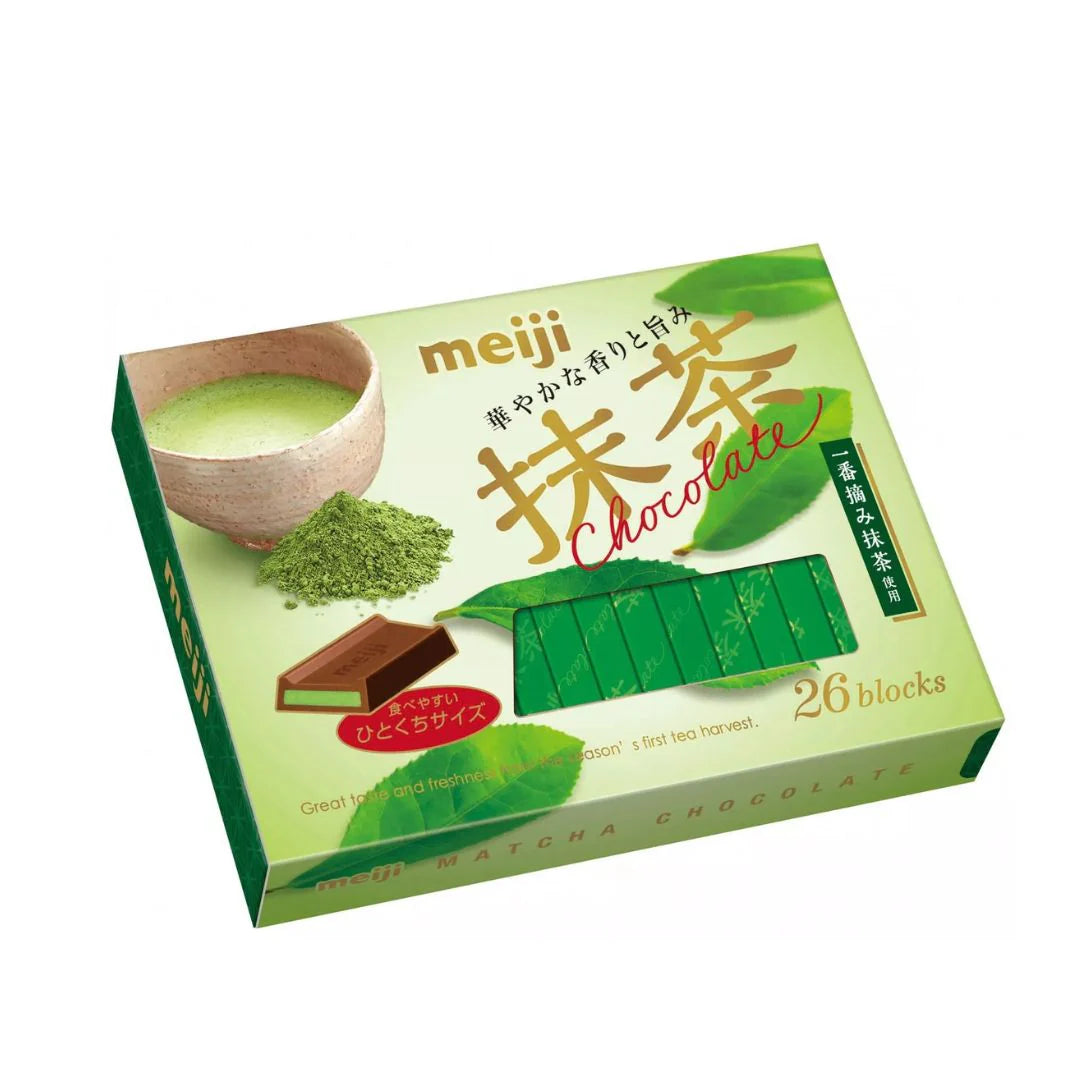 Meiji Matcha Chocolate Box 26 Pieces (Socola Tra Xanh)