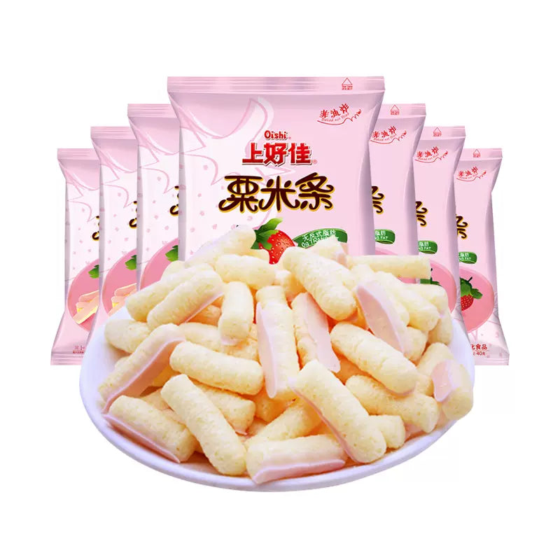 Oishi Corn Pops – Strawberry Flavor 70g