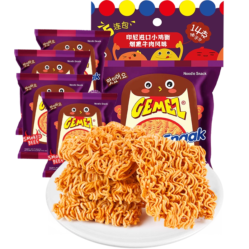 GEMEZ Enaak 印尼干脆面 烟熏牛肉味 16克