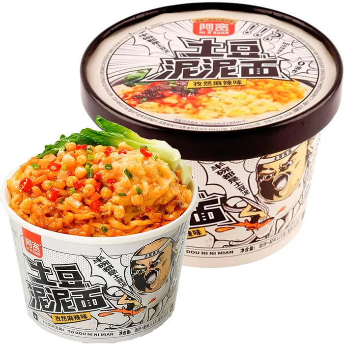 A-Kuan Mashed Potato Noodles Cumin Spicy Flavor 115g