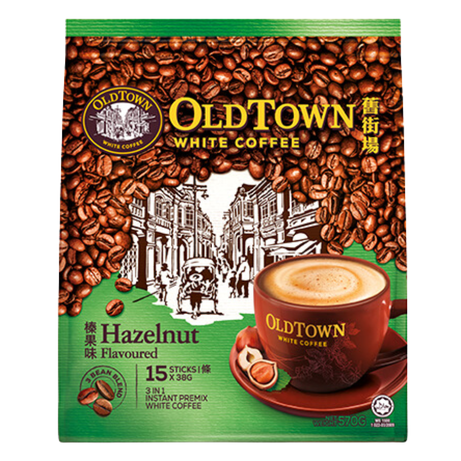 Oldtown White Coffee Hazelnut Flavoured - 15 Sticks