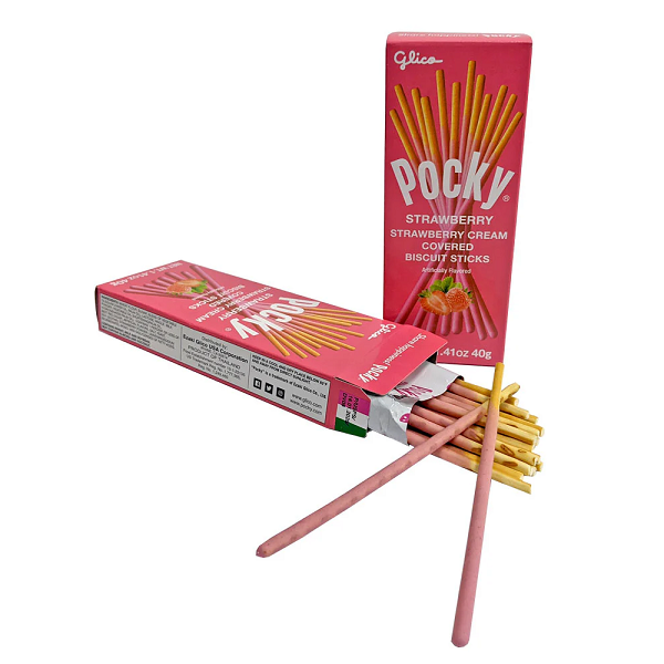 Glico Pocky Strawberry Biscuit Sticks 45g
